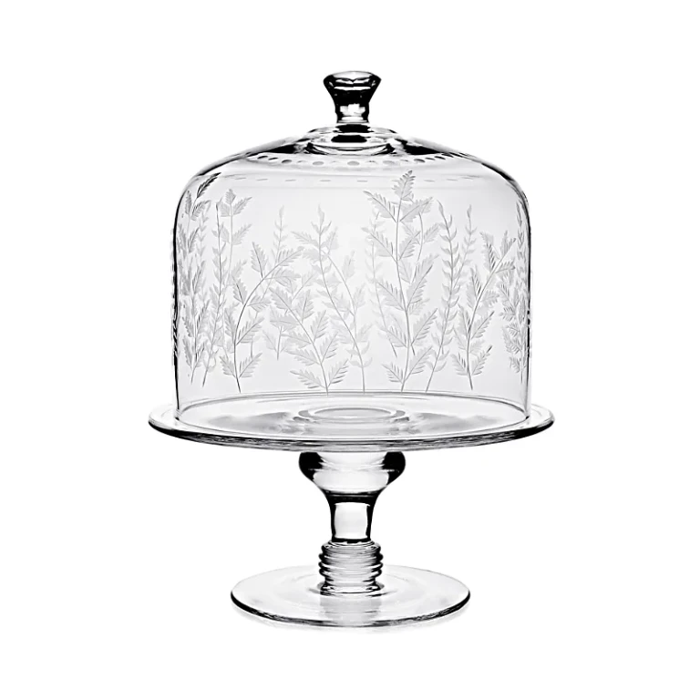 William Yeoward Crystal Fern Cake Stand & Dome