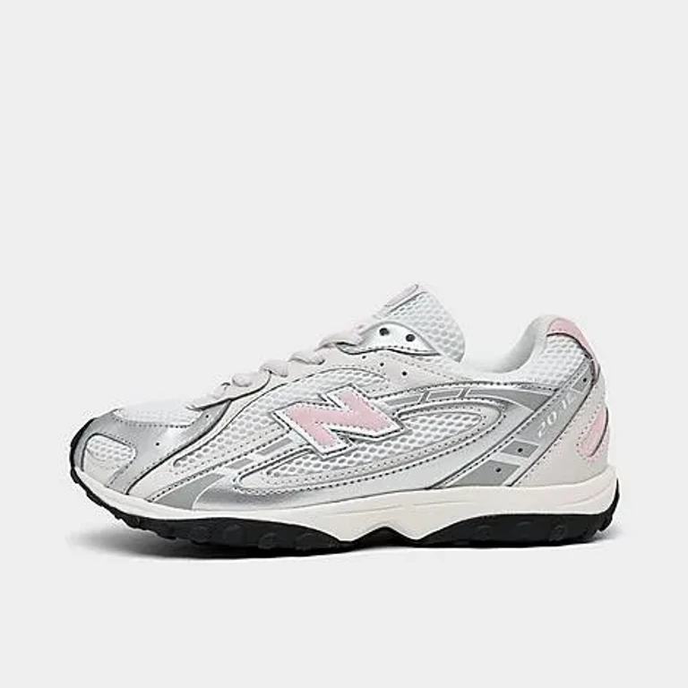 New Balance Girls' Big Kids 204L Casual Shoes in New Balance White/Rosewood Size: 3.5