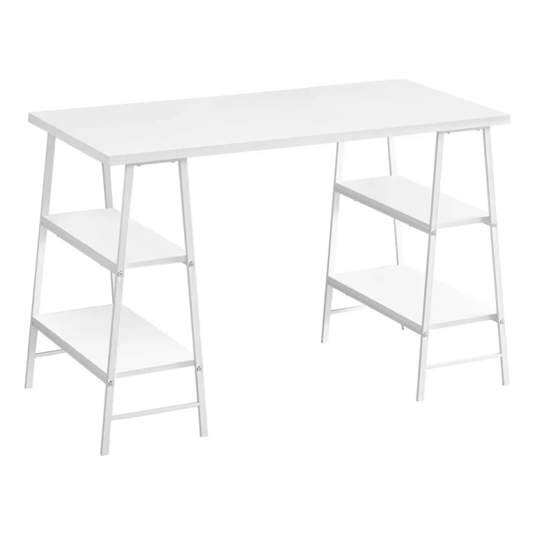 Industrial White Computer Desk