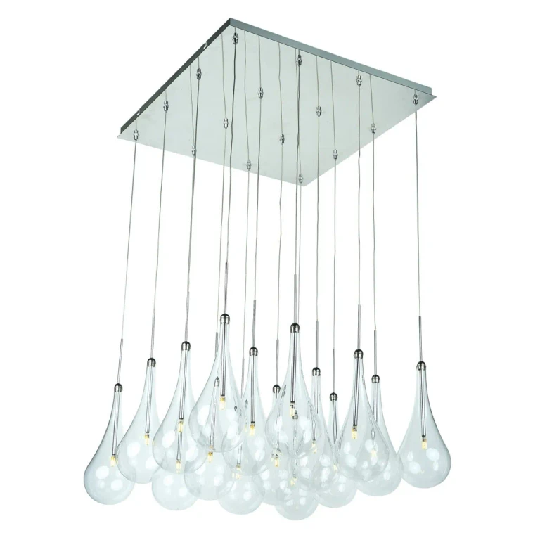 ET2 Larmes LED 16-Light Single Pendant in Polished Chrome