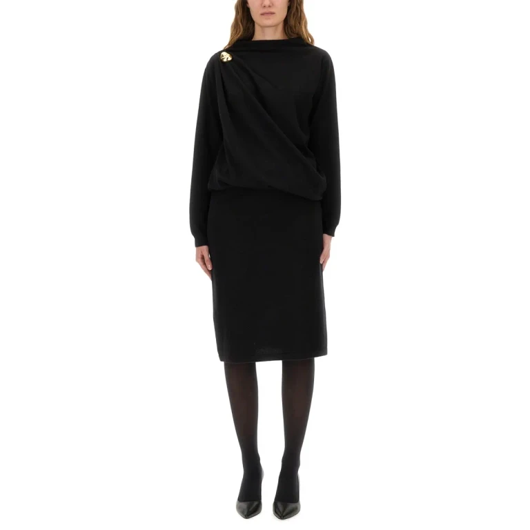 Fabiana Filippi Midi Dress With Gold Detail