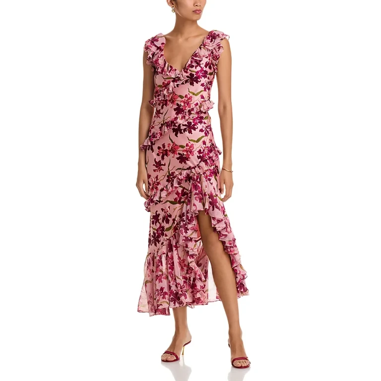 Cinq a Sept Trailing Hibiscus Ora Dress
