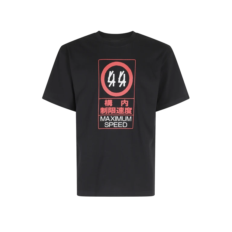 44 Label Group Tee Black Cotone T-shirt - Men
