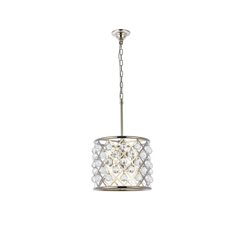 Polished Nickel Three Light Pendant from the Madison Collection