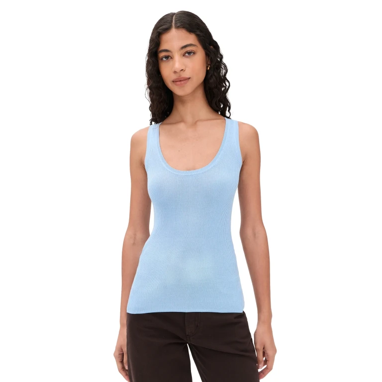 Renggli Scoop Neck Rib Tank Azure S