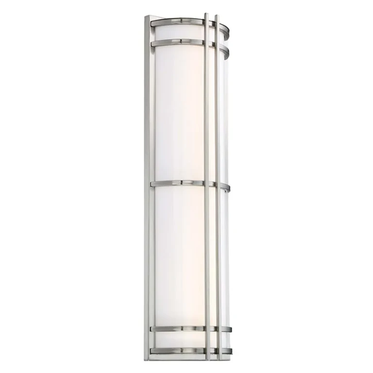 Modern Forms Skyscraper 1-Light Outdoor Wall Light in Stainless Steel