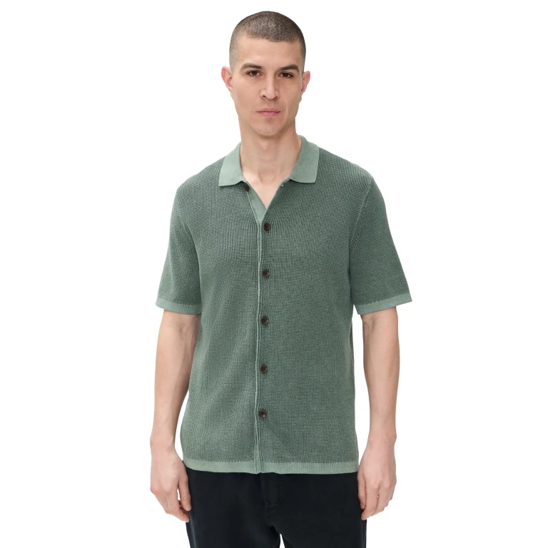 Faherty Short Sleeve Sunwashed Sweater Shirt Island Brown XL