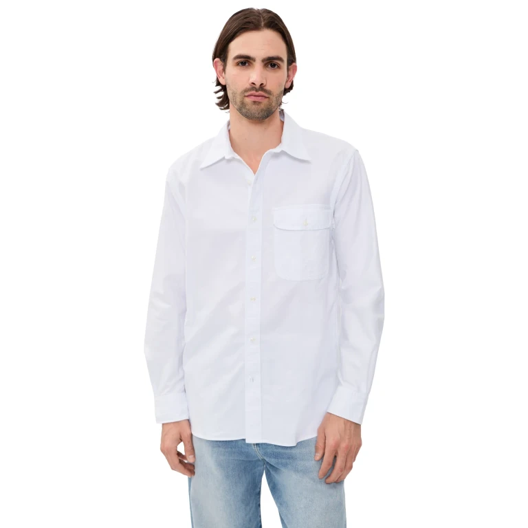 Madewell Long Sleeve Cotton Oxford Shirt White M