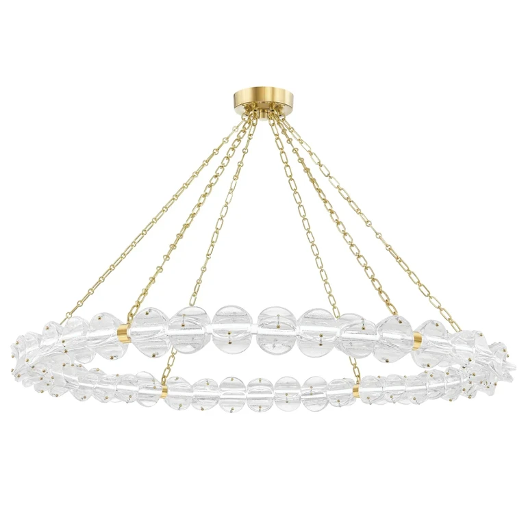 Aged Brass LED Chandelier from the Lindley Collection