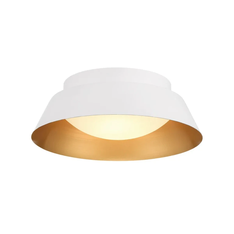 White + Gold Flush Mount from the Donoven Collection