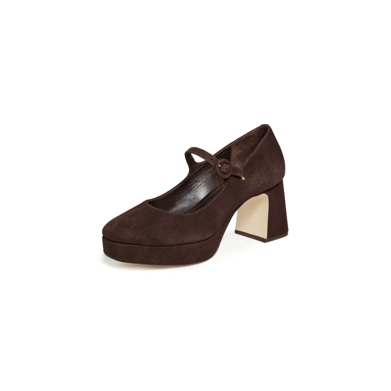 Larroudé Blair Platform Pumps Brown 8.5