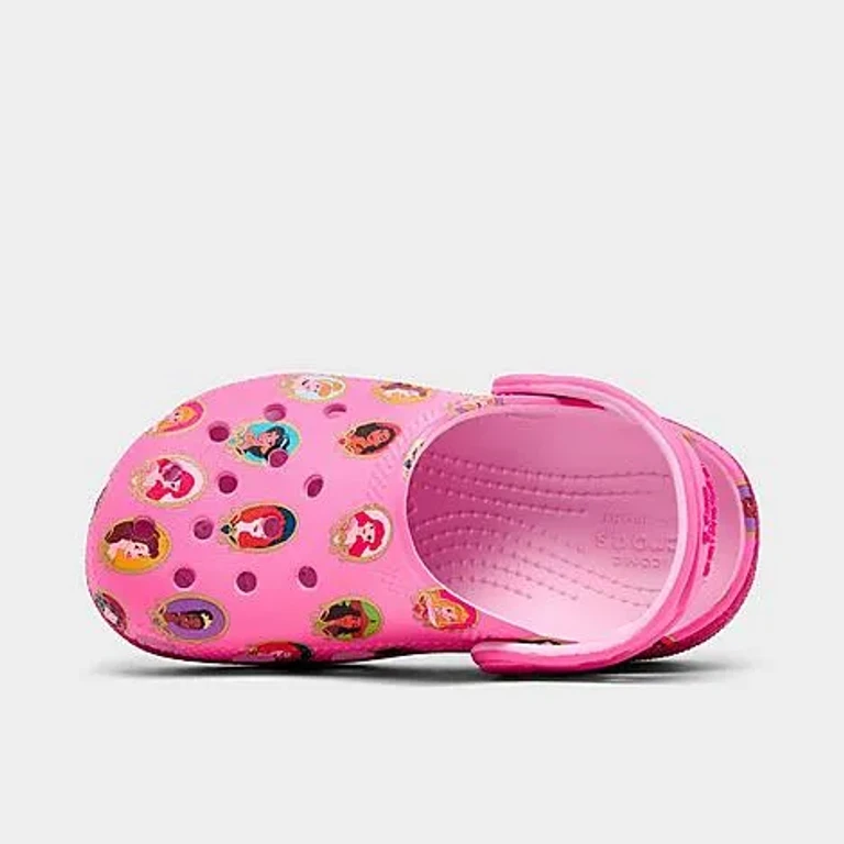 Crocs Girls' Toddler Disney Princess Classic Clog Shoes in Pink Multi Size: 4.0