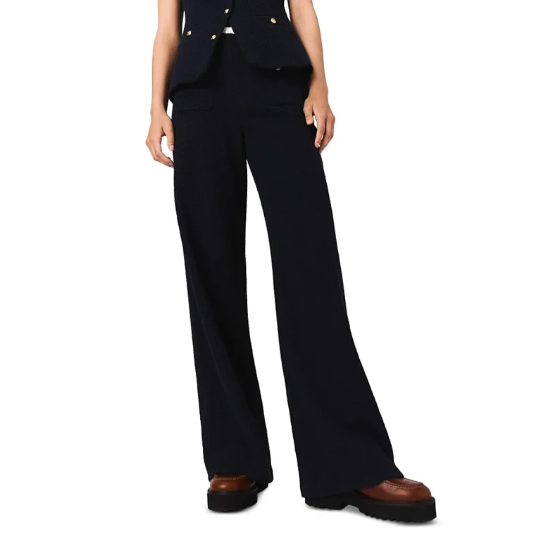 Maje Straight Leg Tweed Pants