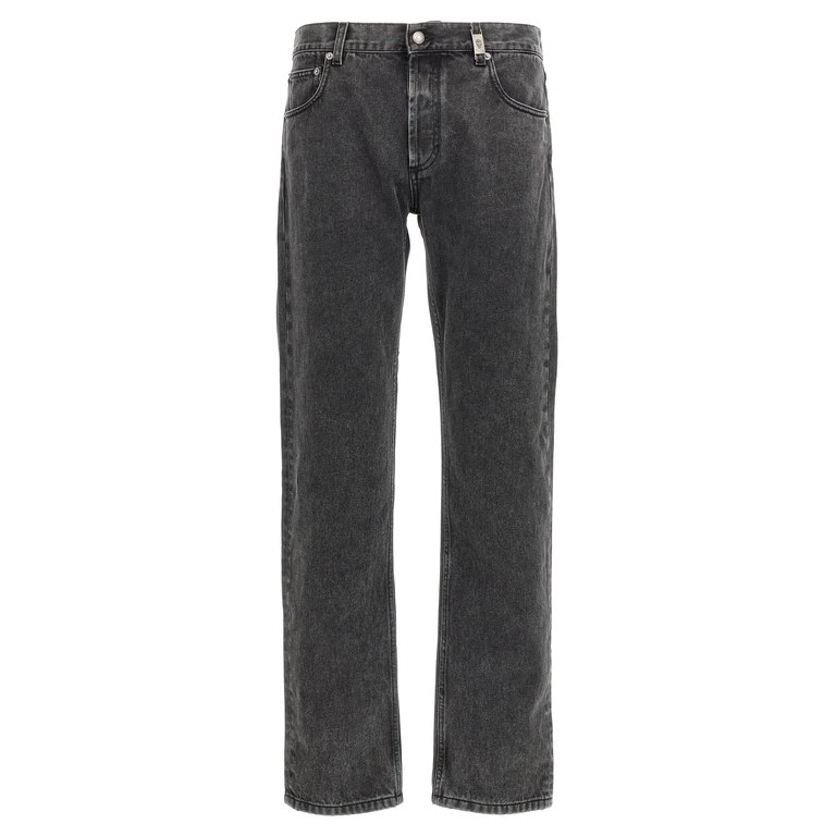 Alexander McQueen Black Cotton Straight-Leg Jeans Clothing - Men