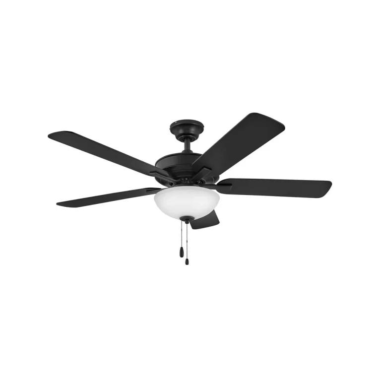 2-Light 52" Indoor Ceiling Fan in Matte Black