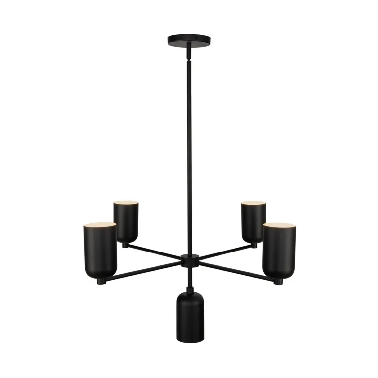 Black Five Light Chandelier from the Nola Collection