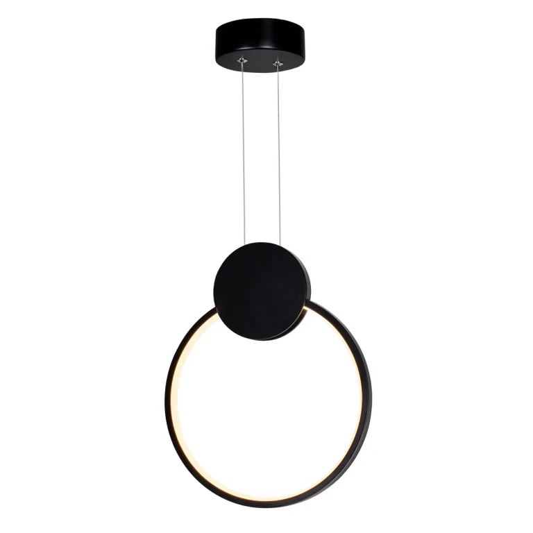 Black LED Mini Pendant from the Pulley Collection