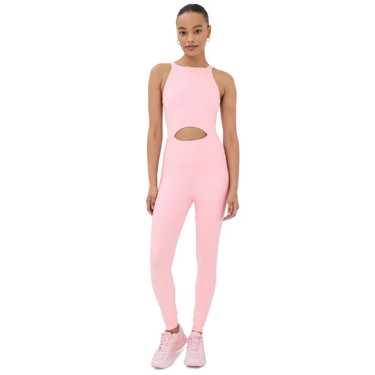 Year of Ours Recycled Cut Out Jumpsuit Strawberry Cream M
