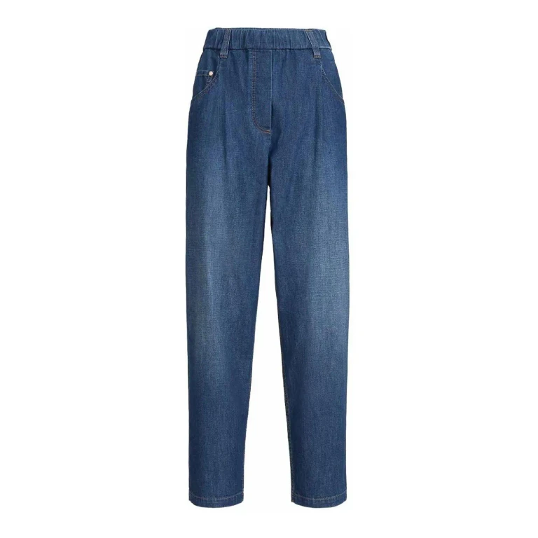 Brunello Cucinelli Jean Droit - Bleu Foncé
