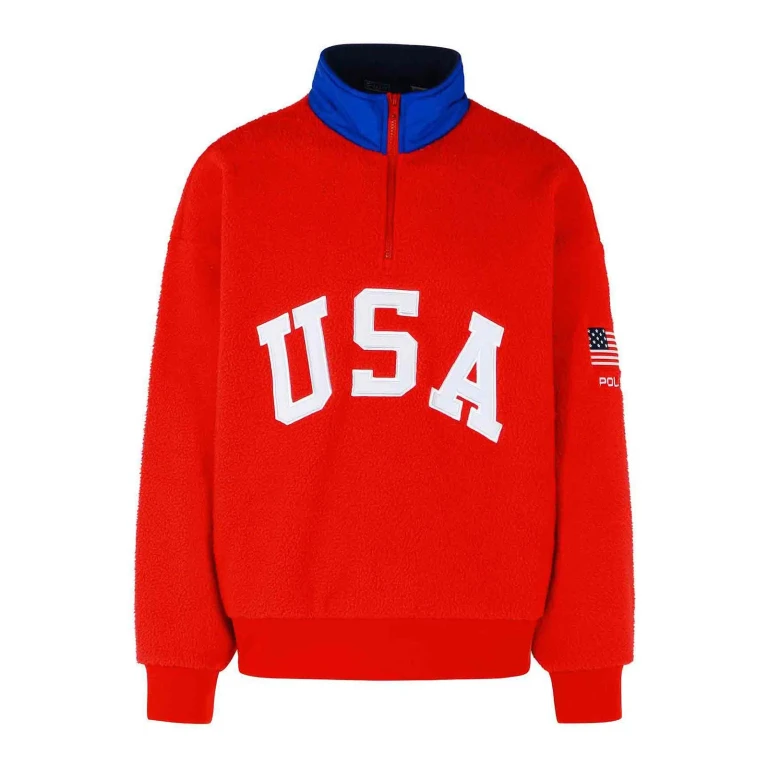 Polo Ralph Lauren Teddy Fleece スウェットシャツ - Rouge