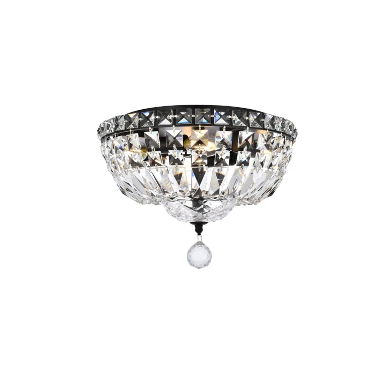 Black Four Light Flush Mount from the Tranquil Collection