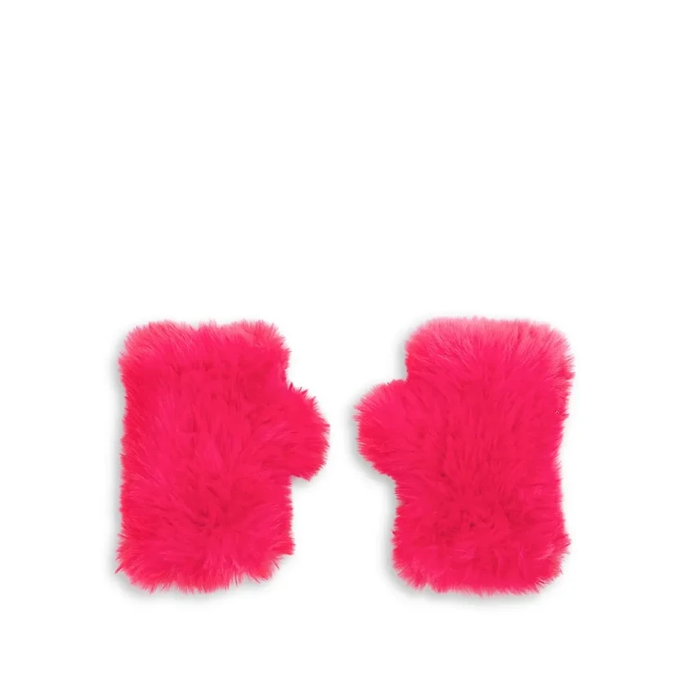 Girls' Faux Fur Fingerless Mittens