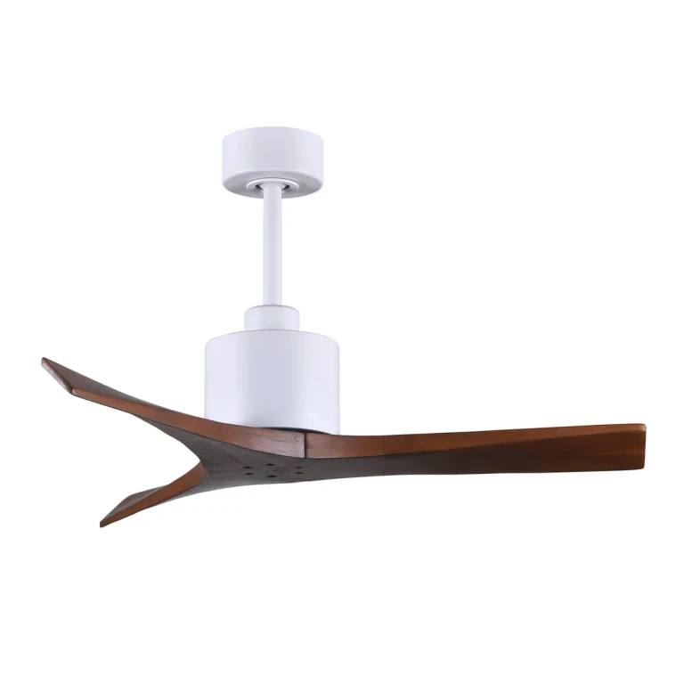 Mollywood 6-Speed DC 42 Ceiling Fan in Matte White with Walnut blades