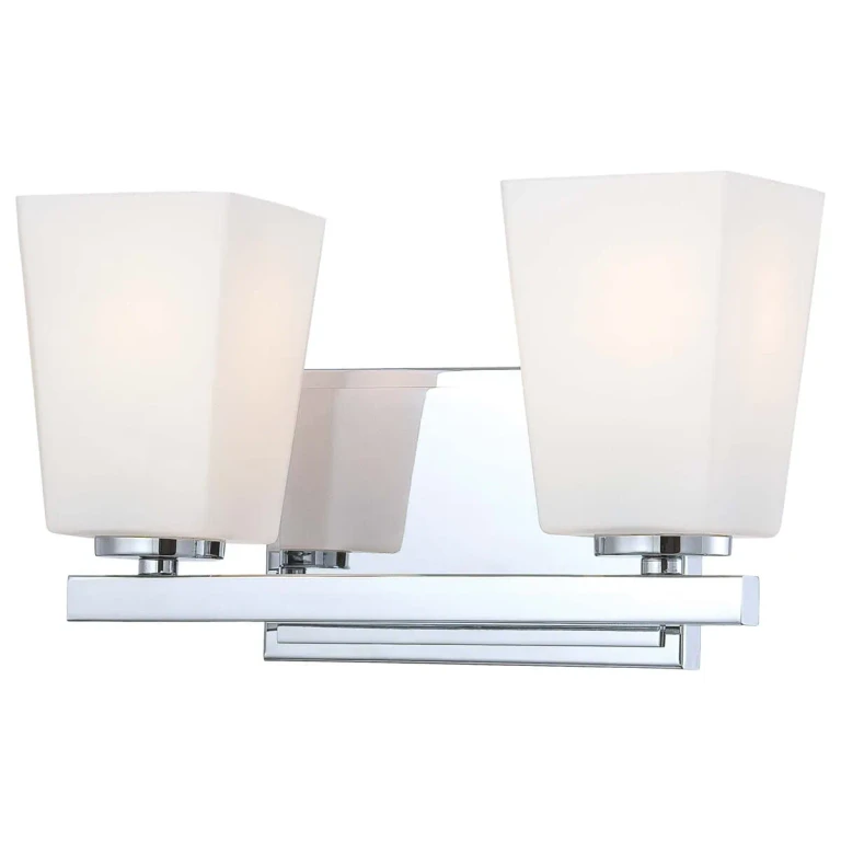 City Square 2-Light 12" Bathroom Vanity Light in Chrome