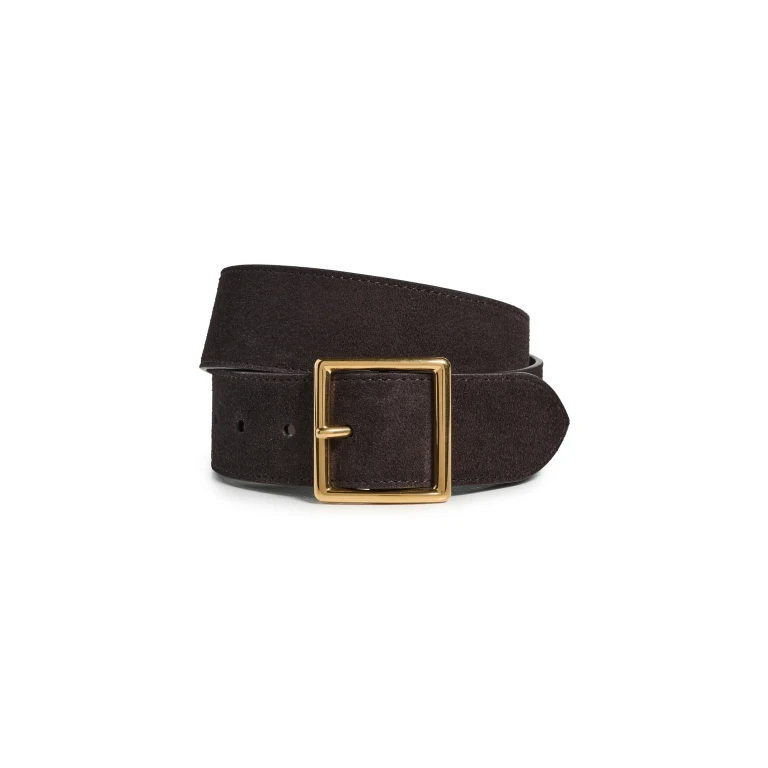 Nili Lotan Marcela Belt Espresso w/ Gold Buckle 75