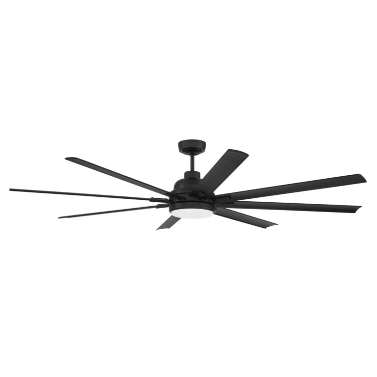 Flat Black Ceiling Fan from the Rush 72" Wet Rated no Wifi Collection