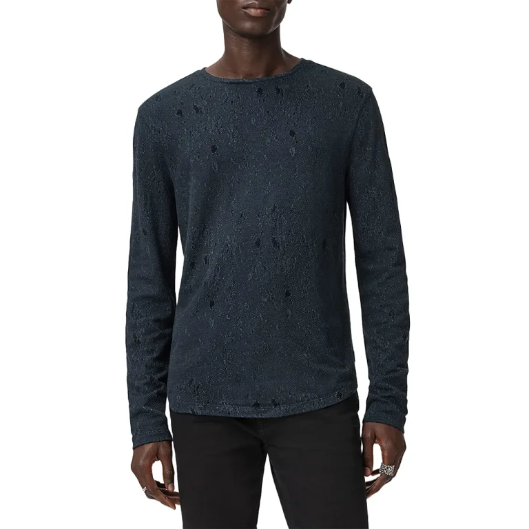 John Varvatos Vera Jacquard Textured Crewneck Sweater