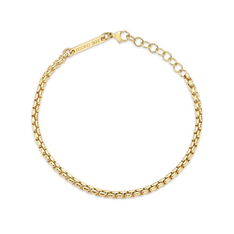 Zoe Chicco 14K Yellow Gold Heavy Metal Medium Box Link Chain Bracelet