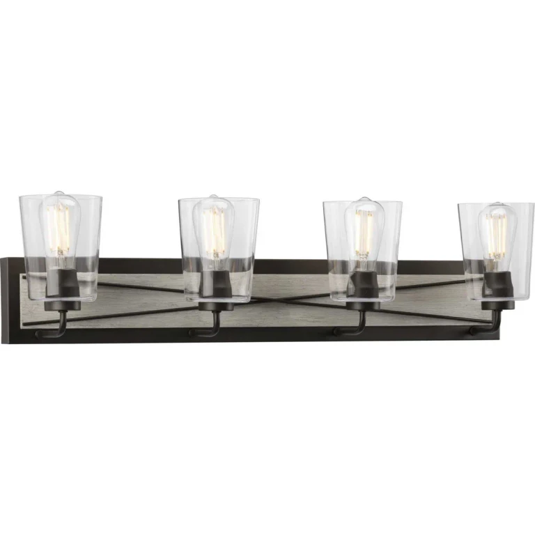 Graphite Four Light Bath Bracket from the Briarwood Collection