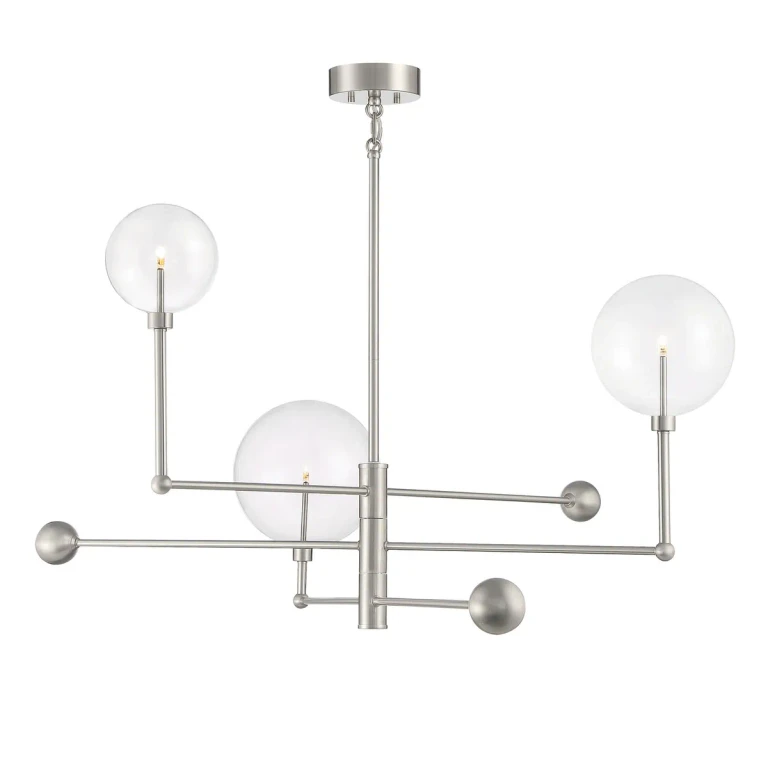 Trade Winds Ray 3-Light Chandelier in Brushed Nickel