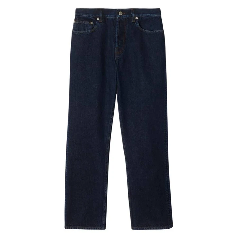 Burberry Straight Leg EKD Patch Denim Jeans