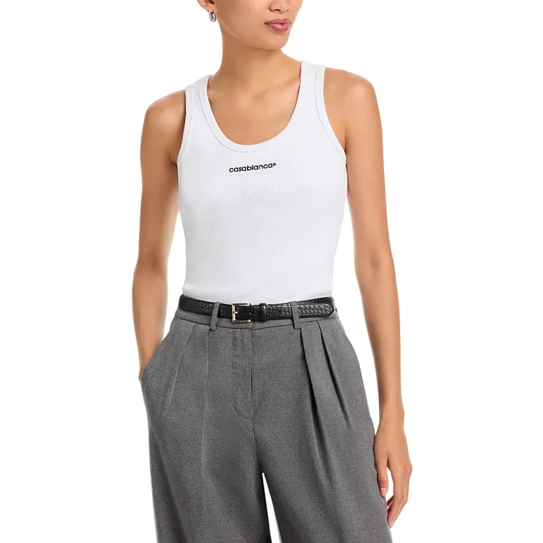 Casablanca Ribbed Tank Top