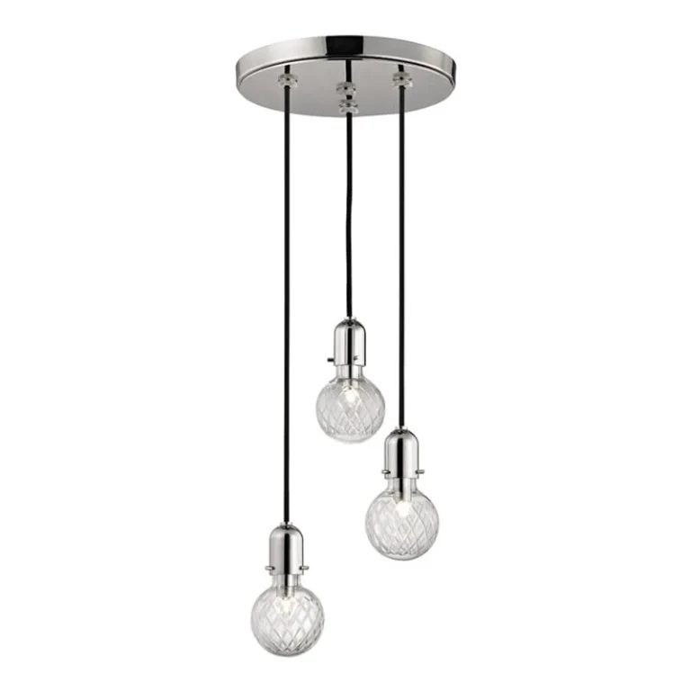 Marlow 3-Light 7" Pendant Light in Polished Nickel