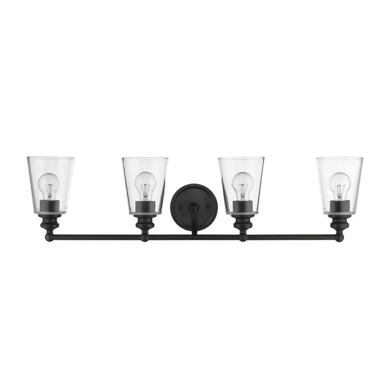 Oil-Rubbed Bronze Four Light Vanity from the Ceil Collection
