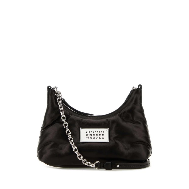 Maison Margiela Black Nappa Leather Micro Glam Slam Hobo Shoulder Bag T8013 Borse A Tracolla - Women