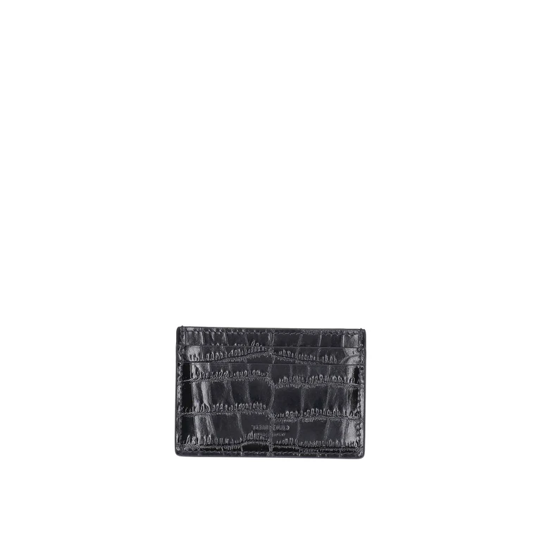 Tom Ford Croco Embossed Leather Cardholder