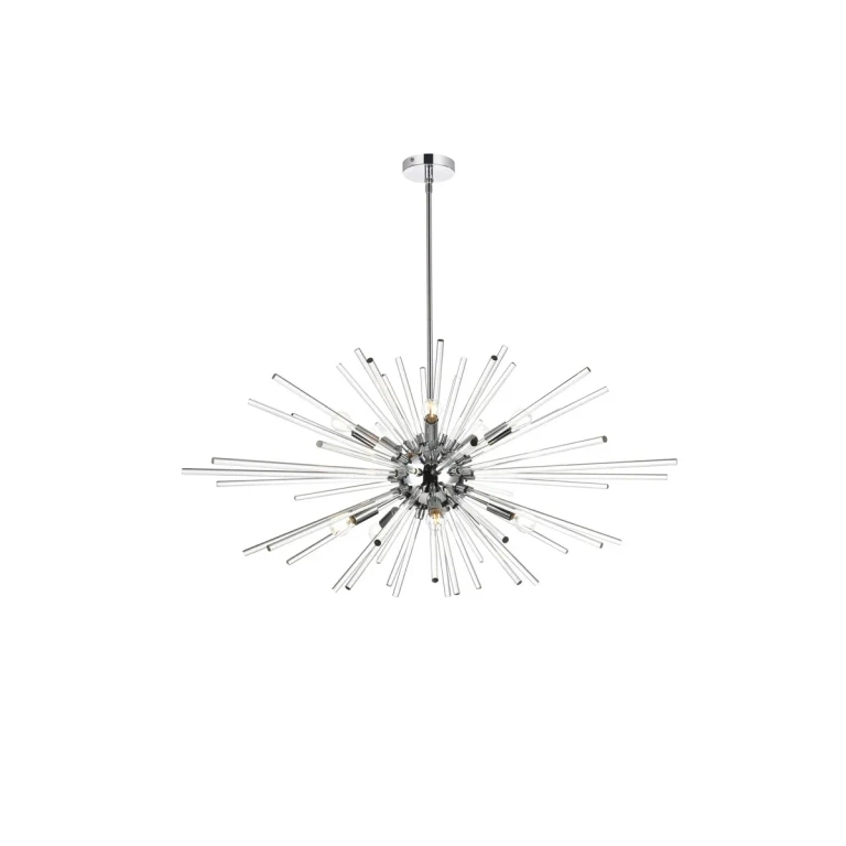 Chrome Ten Light Pendant from the Sienna Collection