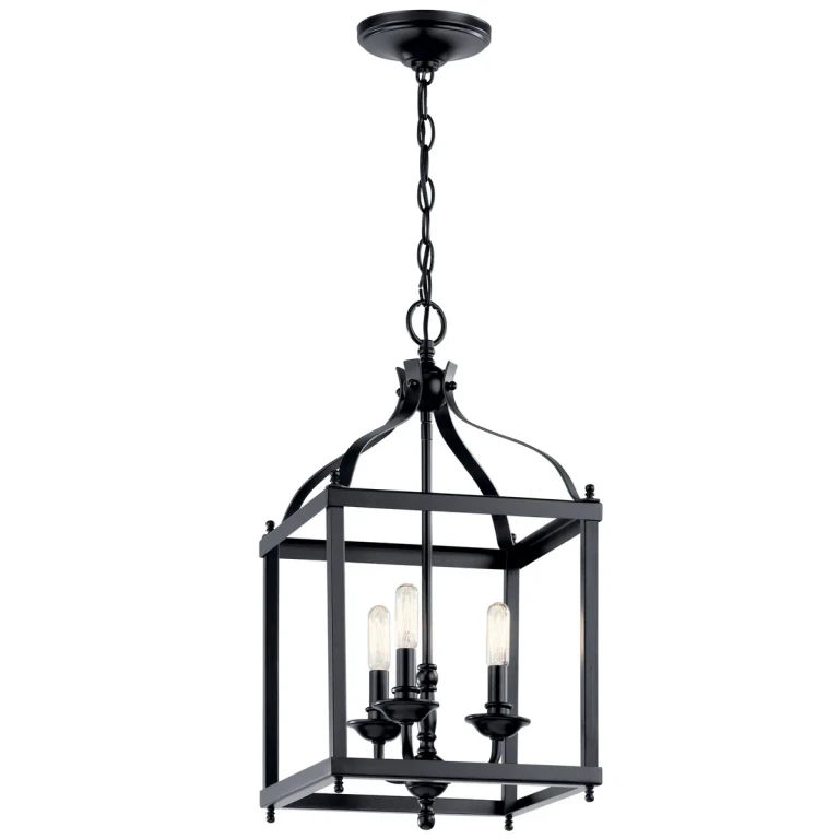 Larkin 3-Light Foyer Pendant in Black