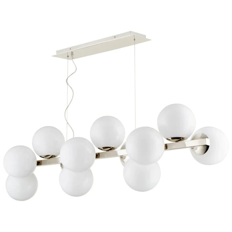 Polished Nickel 12 Light Pendant