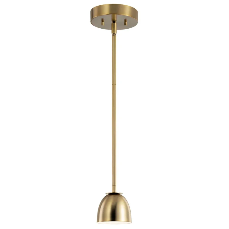 Baland Transitional Mini Pendant in Brushed Natural Brass