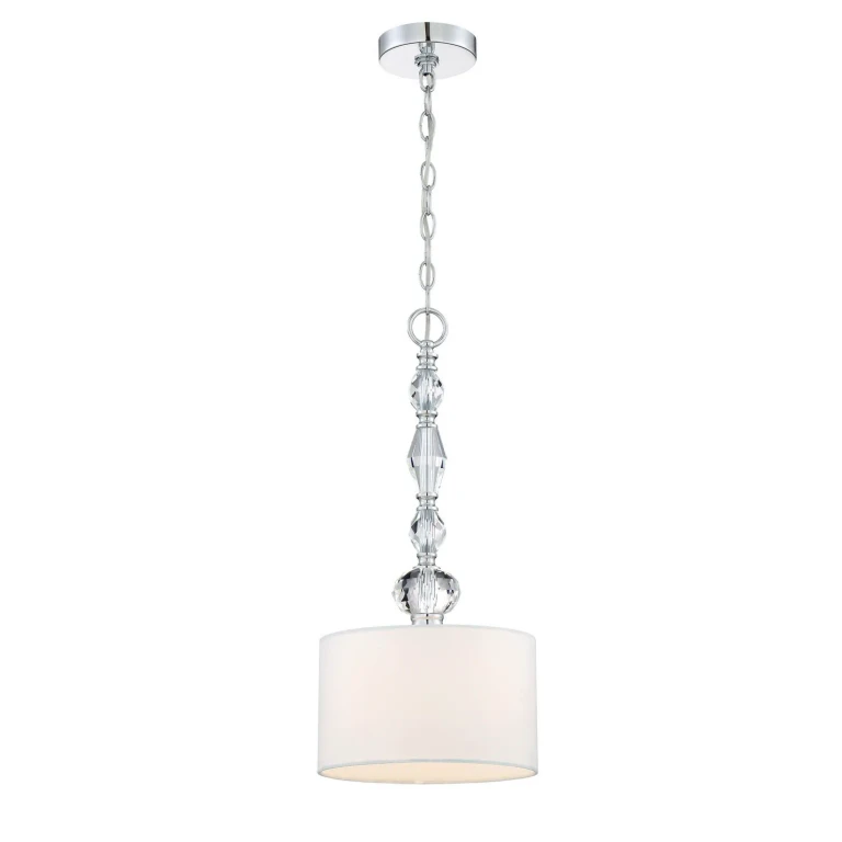 Chrome One Light Mini Pendant from the Evi Collection