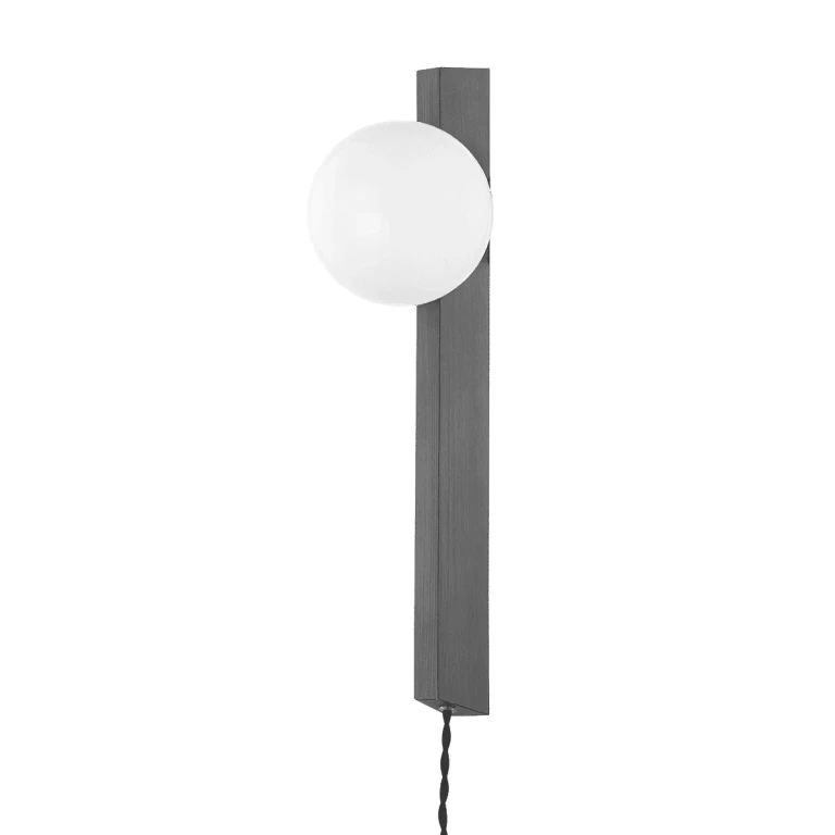 Graphite One Light Wall Sconce from the Brisbane Collection