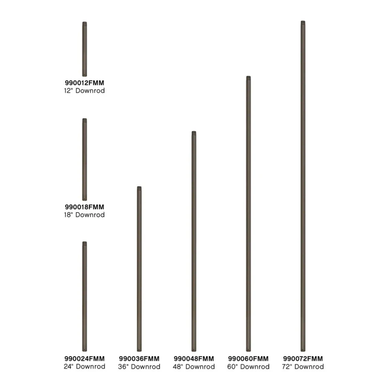 48" Downrod in Metallic Matte Bronze