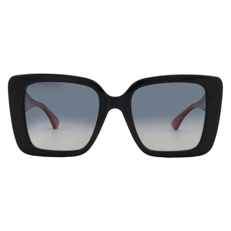 Gucci Polarized Grey Gradient Butterfly Ladies Sunglasses GG1861S 005 53