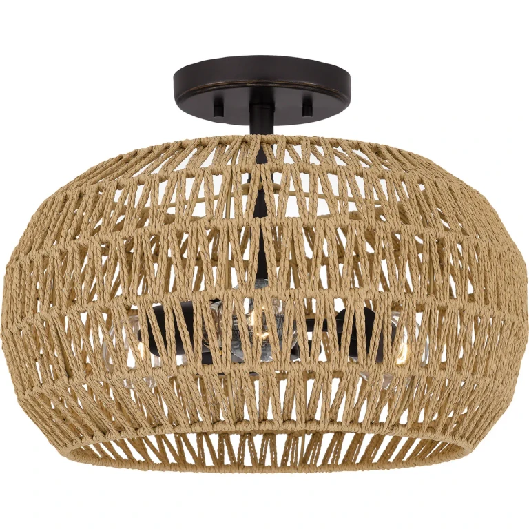 Quoizel Semi-Flush Mount 3-Light in Palladian Bronze
