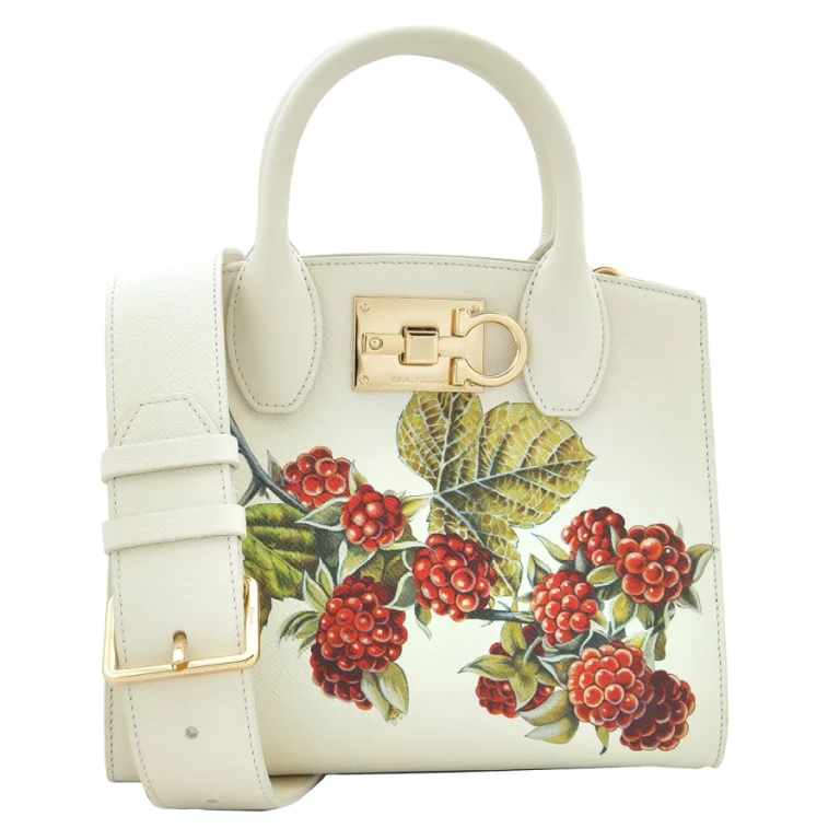 Ferragamo Floral Print Studio Top Handle Box Bag